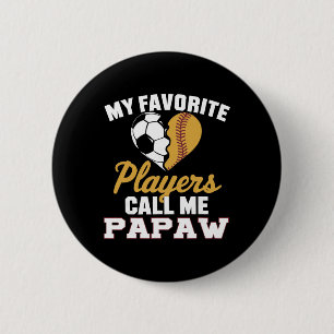 Meine Lieblings-Fußball-Softballspieler nennen mic Button