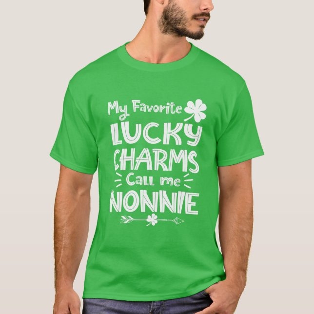 Meine Lieblings-Glücksbringer nennen mich Nonnie F T-Shirt (Vorderseite)