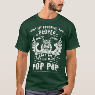 Meine Lieblings-Leute nennen mich Biker Pop-Pop Op T-Shirt