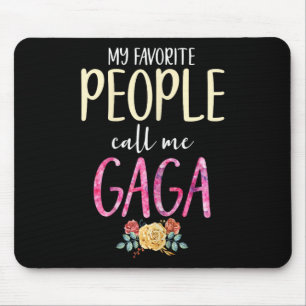 Meine Lieblings-Leute nennen mich Gaga Floral Oma  Mousepad