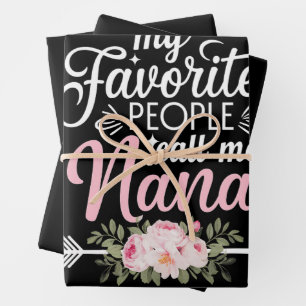 Meine Lieblings-Leute nennen mich Nana Mütter Day  Geschenkpapier Set