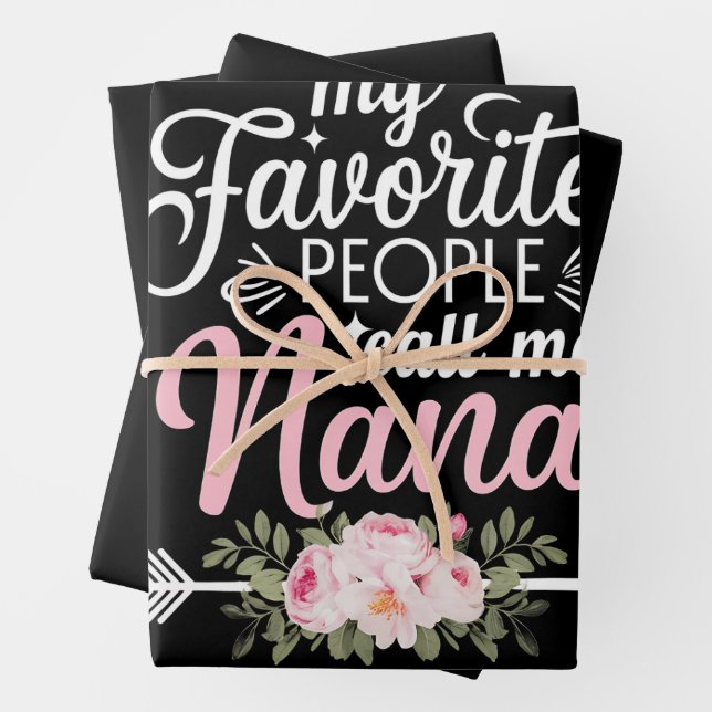 Meine Lieblings-Leute nennen mich Nana Mütter Day  Geschenkpapier Set (Beispiel)