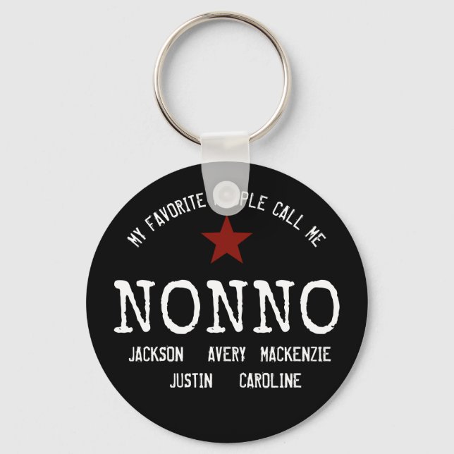 Meine Lieblings-Leute nennen mich Nonno Personalis Schlüsselanhänger (Vorderseite)