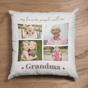 Meine Lieblings-Leute nennen mich Oma Custom Image Kissen