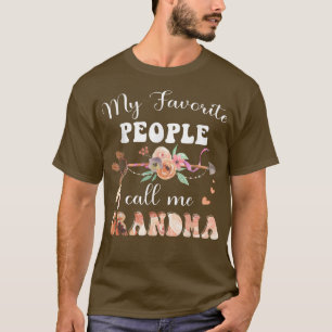 Meine Lieblings-Leute nennen mich Oma Frauen Blume T-Shirt