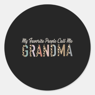 Meine Lieblings-Leute nennen mich Oma Geschenke Le Runder Aufkleber