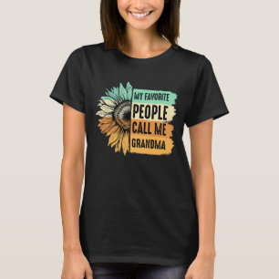 Meine Lieblings-Leute nennen mich Oma Sonnenblume  T-Shirt