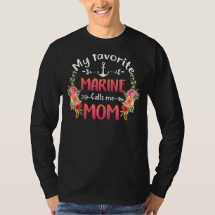 Meine Lieblings-Marine nennt mich Mama-Blume Milit T-Shirt