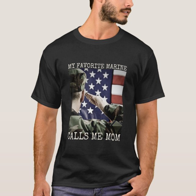 Meine Lieblings-Marine nennt mich Mama T-Shirt (Vorderseite)