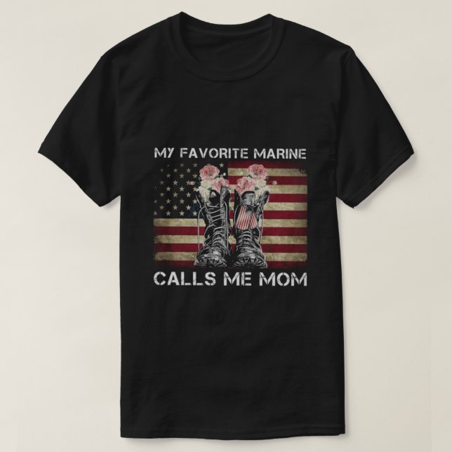Meine Lieblings-Marine nennt mich Mama T-Shirt (Design vorne)