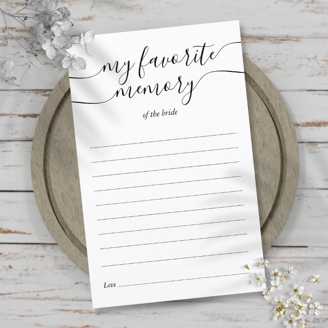 Meine Lieblings-Memory-Showkarte (My Favorite Memory Shower Game Card)