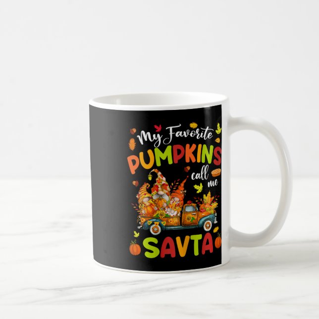Meine Lieblings-Pumpkins nennen mich Savta Truck T Kaffeetasse (Rechts)