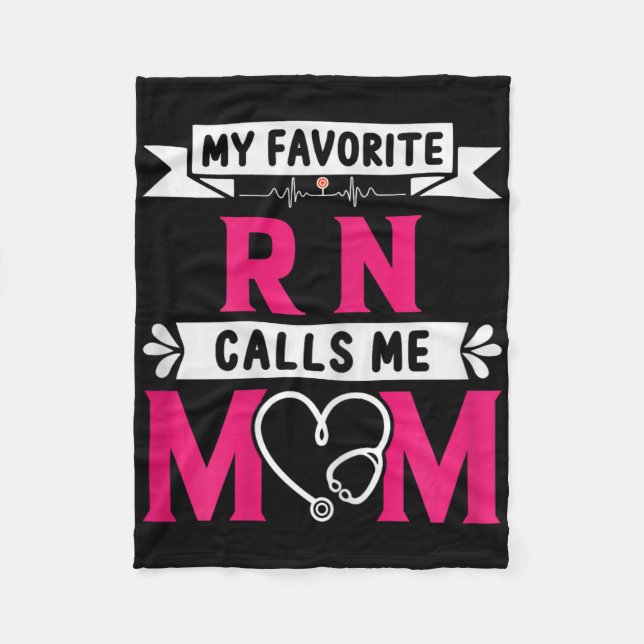 Meine Lieblings-RN-Krankenschwester nennt mich Mam Fleecedecke (Vorderseite)