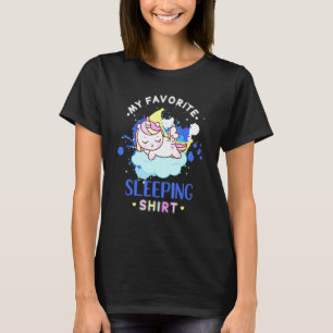 Meine Lieblings-Schlaffantasy Unicorn Animal Sleep T-Shirt