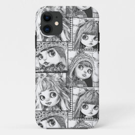 Meine Lieblings-Schwarz-Weiß-Patchwork-Puppen Case-Mate iPhone Hülle
