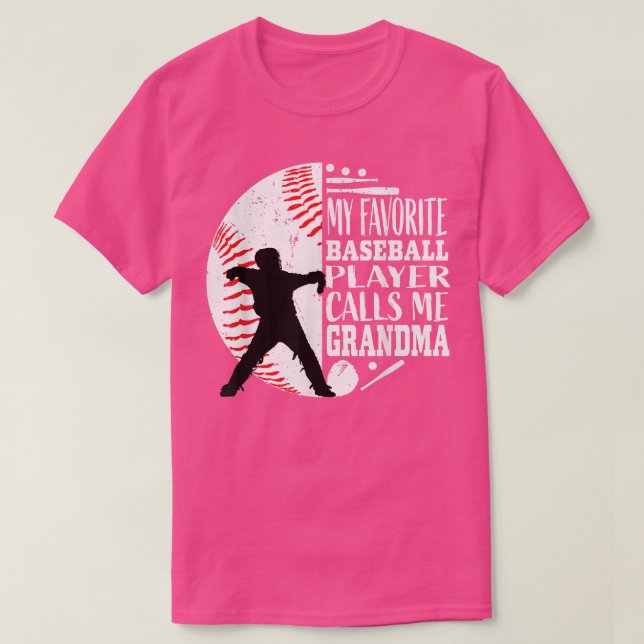 Meine Lieblings-Spieler-Baseball-Grandma-Zitate T-Shirt (Design vorne)
