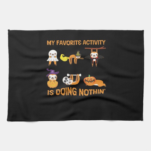 Meine Lieblingsaktivität ist es, nicht in 'Retro-S Geschirrtuch (Horizontal)