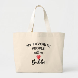 Meine Lieblingsanrede: BUBBE Jüdische Oma Jumbo Stoffbeutel