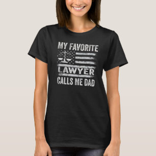 Meine Lieblingsanwältin nennt Me Vater USA Flag Vi T-Shirt