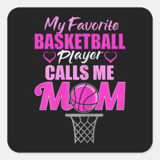 Meine Lieblingsbasketballspielerin nennt mich Mama Quadratischer Aufkleber
