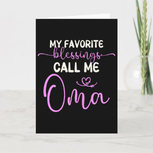 Meine Lieblingsbotschaften nennen mich Oma Oma Mot Karte