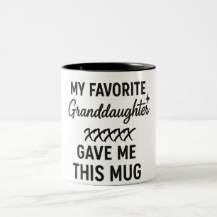 Meine Lieblingsenkelin hat mir diesen Becher gesch Zweifarbige Tasse