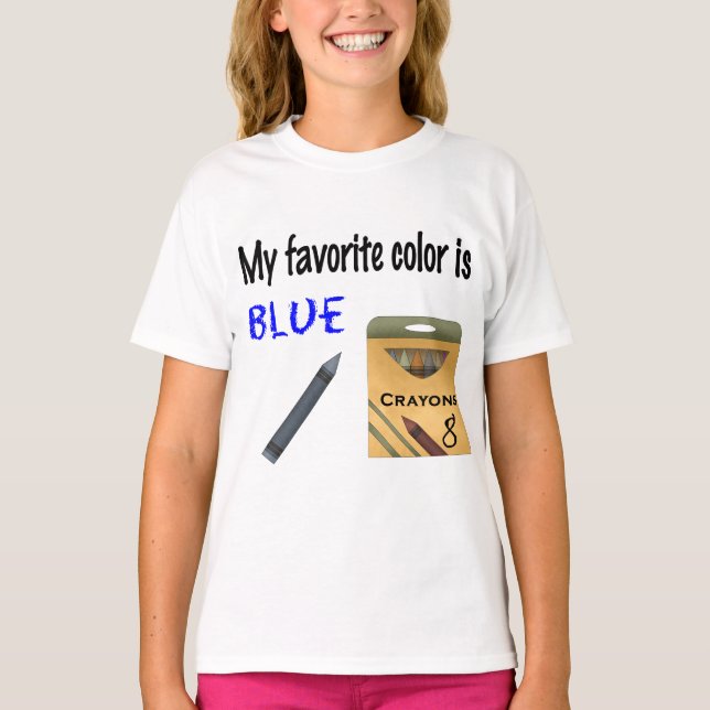 Meine Lieblingsfarbe ist blau T-Shirt (Vorderseite)