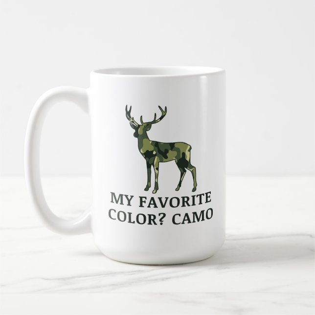 Meine Lieblingsfarbe ist Camouflage | Hirschjagd Kaffeetasse (Links)
