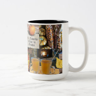 Meine Lieblingsfarbe ist die Oktober-Tasse Zweifarbige Tasse