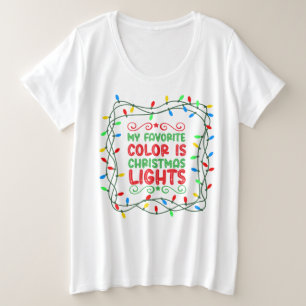 Meine Lieblingsfarbe ist die weihnachtliche Glühke Große Größe T-Shirt