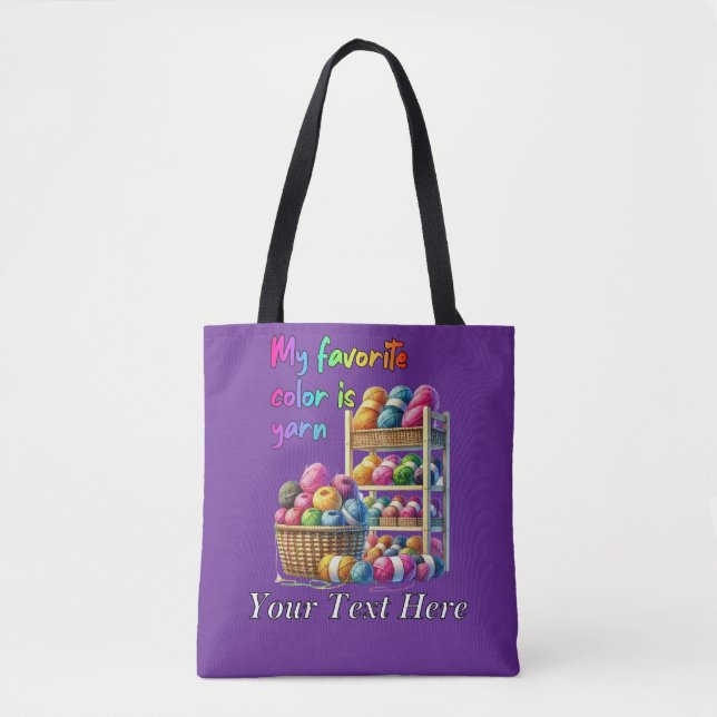 Meine Lieblingsfarbe ist Garn Tasche (Vorderseite)