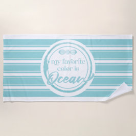 Meine Lieblingsfarbe ist Ocean Beach Towel Strandtuch