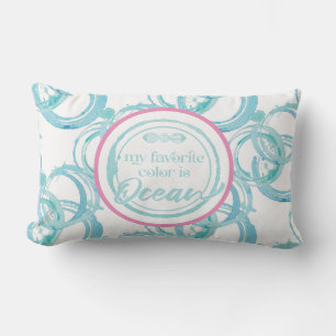 Meine Lieblingsfarbe ist Ocean Throw Kissen