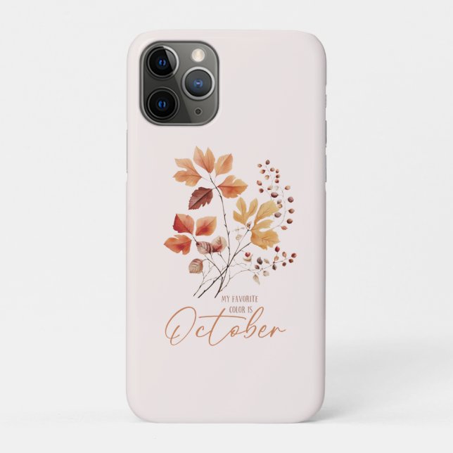Meine Lieblingsfarbe ist Oktober - Herbstblätter & Case-Mate iPhone Hülle (Rückseite)