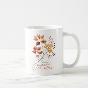 Meine Lieblingsfarbe ist Oktober - Herbstblätter & Kaffeetasse