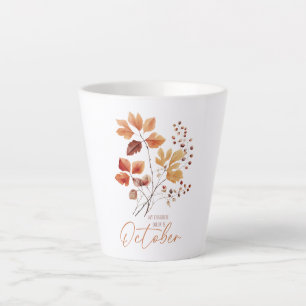 Meine Lieblingsfarbe ist Oktober - Herbstblätter & Milchtasse