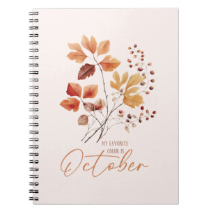 Meine Lieblingsfarbe ist Oktober - Herbstblätter & Notizblock