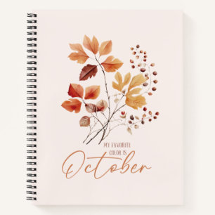 Meine Lieblingsfarbe ist Oktober - Herbstblätter & Notizbuch