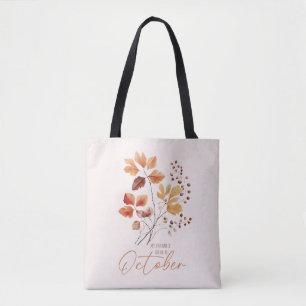 Meine Lieblingsfarbe ist Oktober - Herbstblätter & Tasche