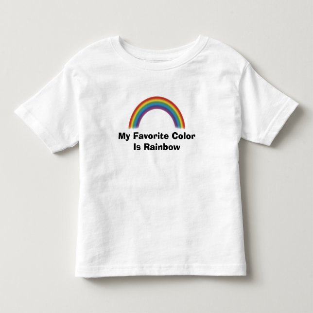 Meine Lieblingsfarbe ist Regenbogen Kleinkind T-shirt (Vorderseite)