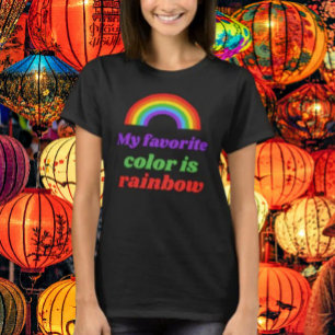 Meine Lieblingsfarbe ist Regenbogen T-Shirt