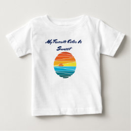 Meine Lieblingsfarbe ist Sunset Baby T-shirt