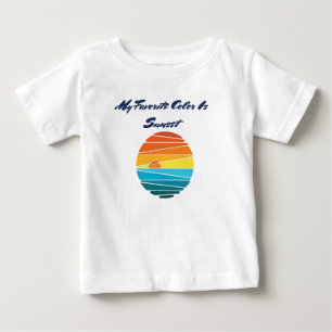 Meine Lieblingsfarbe ist Sunset Baby T-shirt