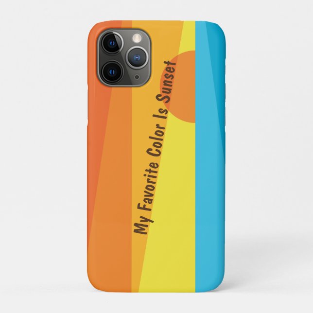 Meine Lieblingsfarbe ist Sunset Case-Mate iPhone Hülle (Rückseite)