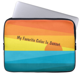 Meine Lieblingsfarbe ist Sunset Laptopschutzhülle