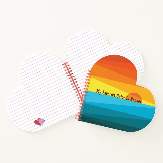 Meine Lieblingsfarbe ist Sunset Notizbuch (Innenseite)