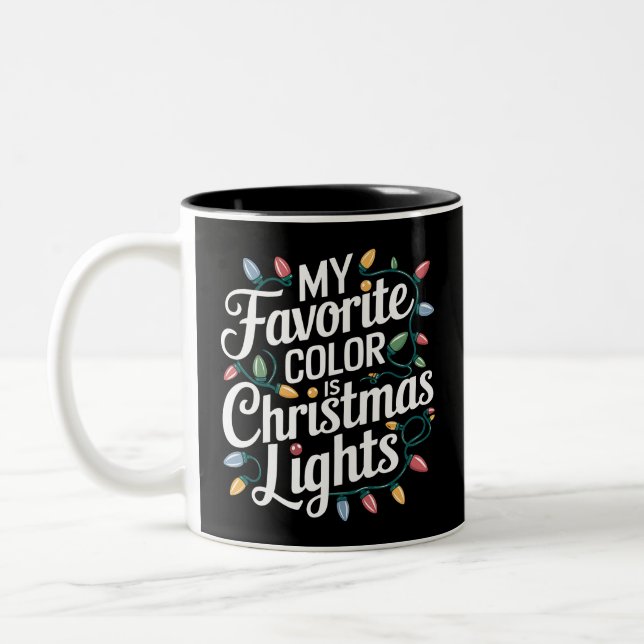 Meine Lieblingsfarbe ist Weihnachten Weihnachten W Zweifarbige Tasse (Links)
