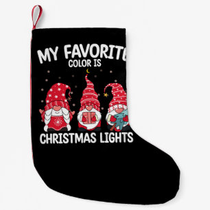 Meine Lieblingsfarbe ist Weihnachtsbeleuchtung Gno Kleiner Weihnachtsstrumpf