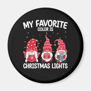 Meine Lieblingsfarbe ist Weihnachtsbeleuchtung Gno Magnet