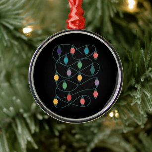 Meine Lieblingsfarbe ist Weihnachtsbeleuchtung Lus Ornament Aus Metall